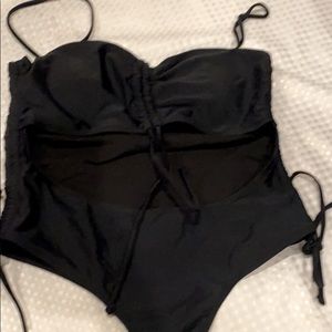 New without tags women black one piece bathing suit women size extra large